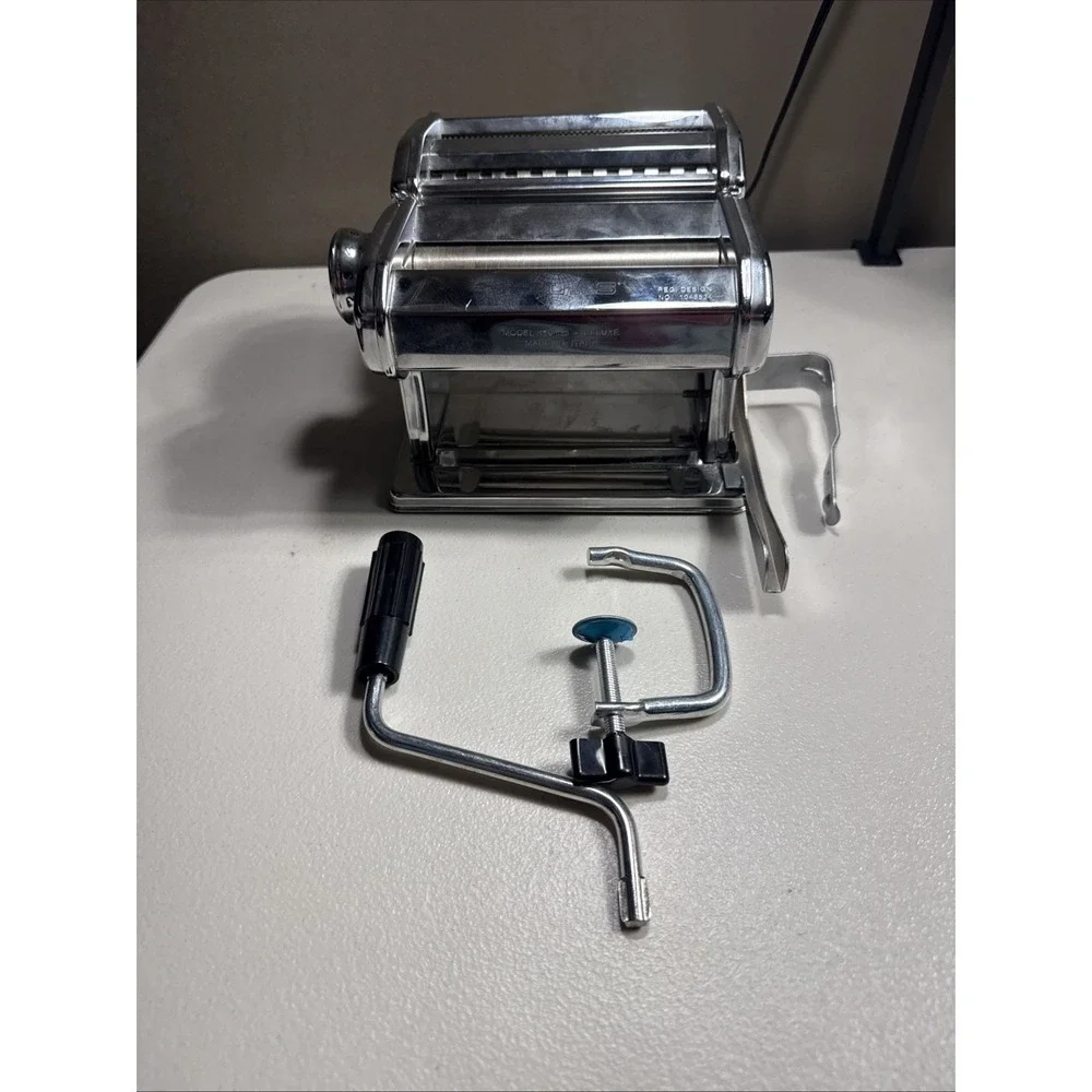 Marcato Atlas‎ Deluxe 150 Manual Crank Pasta Machine Noodle Maker Italy w/Crank